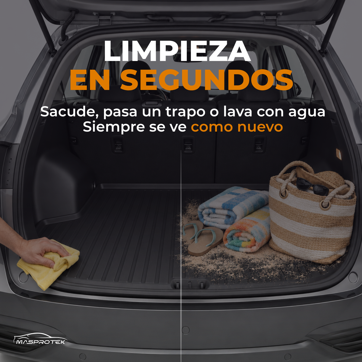 Tapete de Cajuela para BYD Song Plus 2024-2026 Tipo charola 3D a la Medida